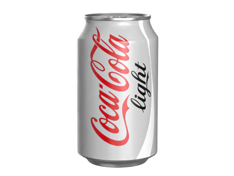 Coca Cola Light Drink Lattina da 330 ml 10 Modello 3D