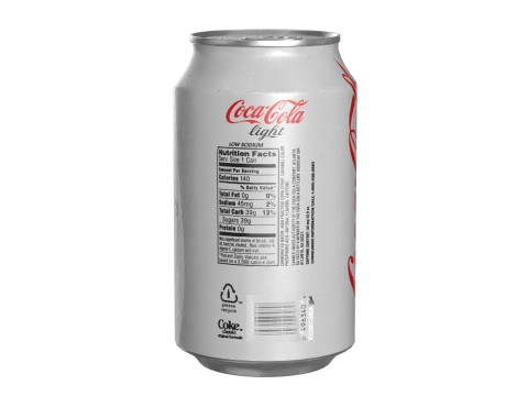 Coca Cola Light Drink Can 330ml 10 3D-Modell