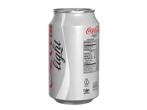 Coca Cola Light Drink Can 330ml 10 3D-Modell