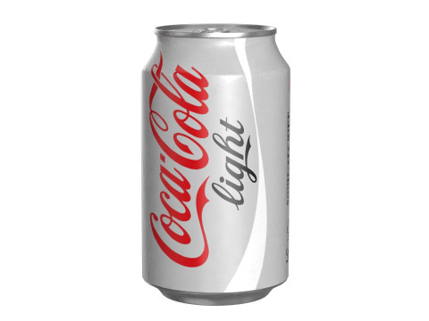 Coca Cola Light Drink Can 330ml 10 3D-Modell