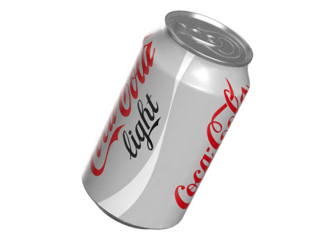 Coca Cola Light Drink Can 330ml 10 3D-Modell