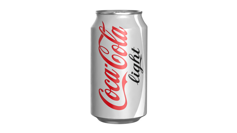 Coca Cola Light Drink Can 355ml 11 3D Model .c4d .max .obj .3ds .fbx .stl .blend 