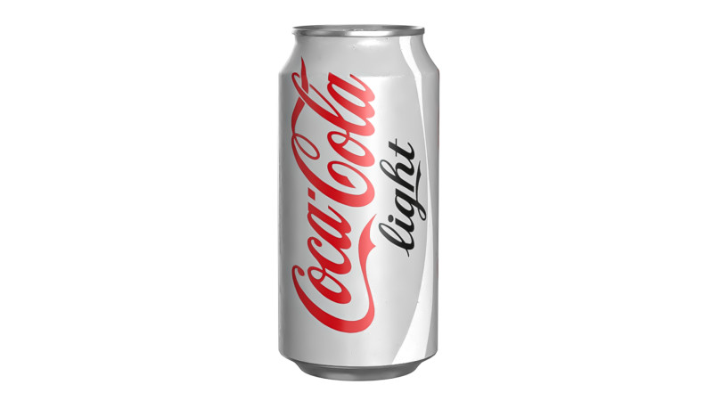 Coca Cola Light Drink Can 375ml 12 3D Модель .c4d .max .obj .3ds .fbx .stl .blend 