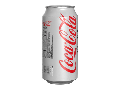 Coca Cola Light Drink Can 375ml 12 3D Модель