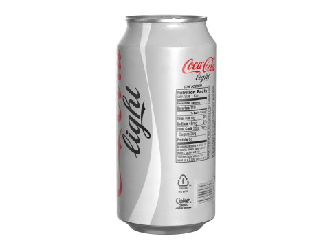 Coca Cola Light Drink Can 375ml 12 3D Модель