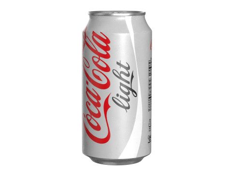 Coca Cola Light Drink Can 375ml 12 3D Модель