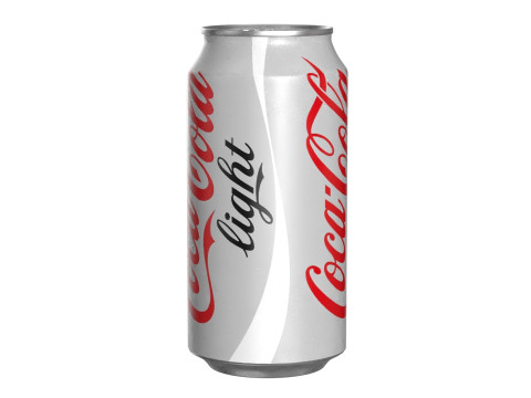Coca Cola Light Drink Can 375ml 12 3D Модель