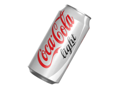 Coca Cola Light Drink Can 375ml 12 3D Модель