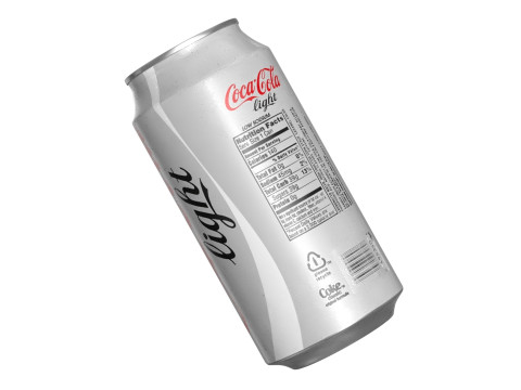 Coca Cola Light Drink Can 375ml 12 3D Модель