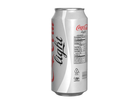 Coca Cola Light Drink Can 473ml 13 3D Model