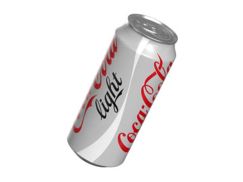 Coca Cola Light Drink Can 473ml 13 3D Model