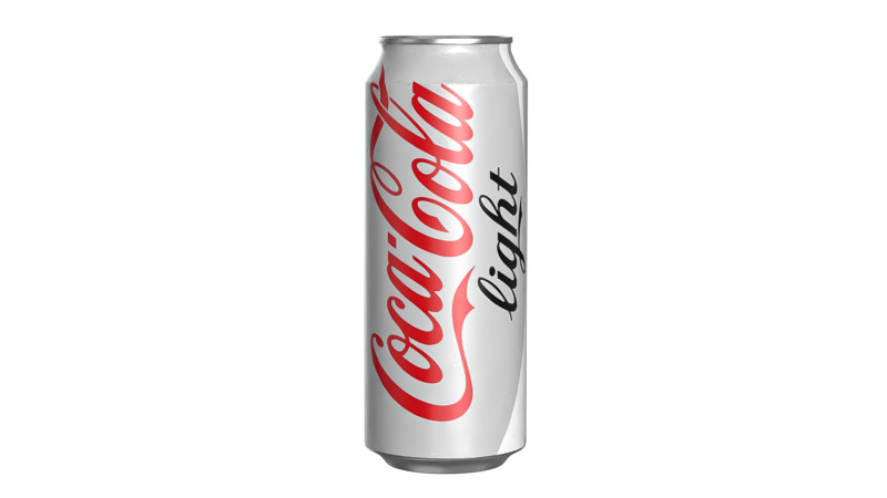Coca Cola Light Drink Can 500ml 14 Model 3D .c4d .max .obj .3ds .fbx .stl .blend 