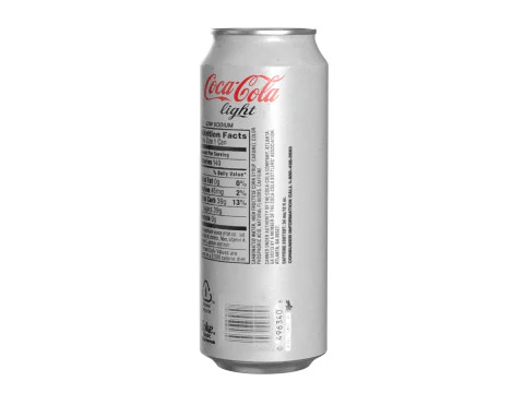 Coca Cola Light Drink Can 500ml 14 3D Model