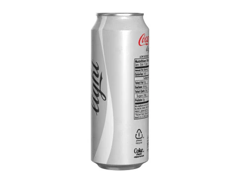 Coca Cola Light Drink Can 500ml 14 3D Model