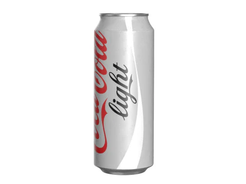 Coca Cola Light Drink Can 500ml 14 3D Model
