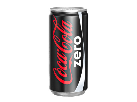 Coca Cola Zero Drink Can Slim 190ml 01 3D Model