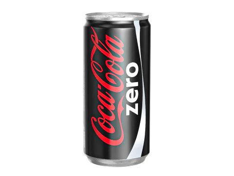 코카콜라 제로 드링크 캔 슬림 190ml 01 3D 모델