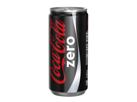 Coca Cola Zero Drink Can Slim 190ml 01 Model 3D