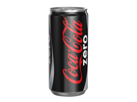 Coca Cola Zero Drink Can Slim 190ml 01 Model 3D