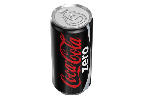 Coca Cola Zero Drink Can Slim 190ml 01 Model 3D