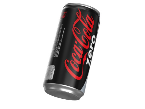 Coca Cola Zero Drink Can Slim 190ml 01 Model 3D