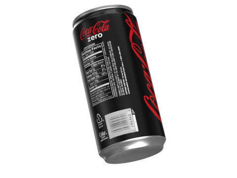 Coca Cola Zero Drink Can Slim 190ml 01 Model 3D