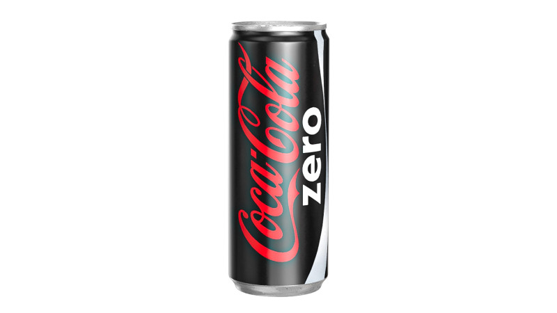 Coca Cola Zero Drink Can Slim 250ml 02 3D Модель .c4d .max .obj .3ds .fbx .stl .blend 