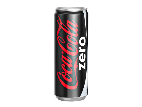 Coca Cola Zero Drink Can Slim 250ml 02 3D Model