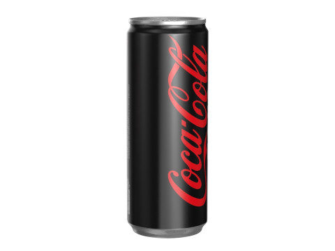 Coca Cola Zero Drink Can Slim 250ml 02 3D Модель