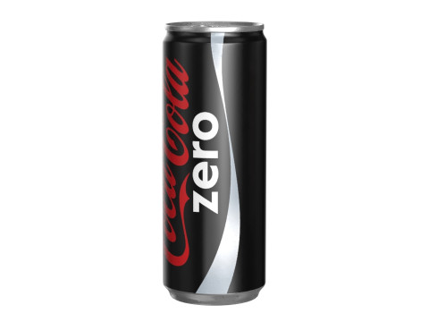 Coca Cola Zero Drink Can Slim 250ml 02 3D Модель