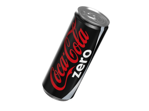 Coca Cola Zero Drink Can Slim 250ml 02 3D Модель
