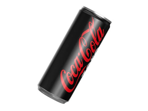 Coca Cola Zero Drink Can Slim 250ml 02 3D Model