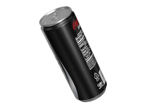 Coca Cola Zero Drink Can Slim 250ml 02 3D Модель