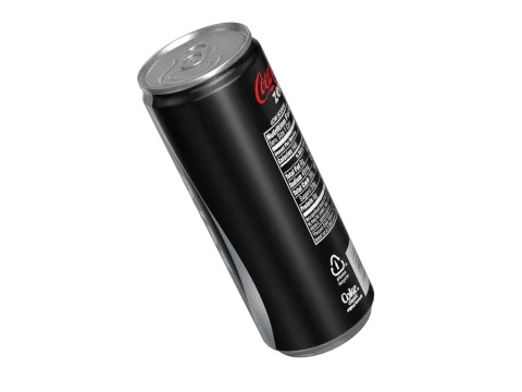 Coca Cola Zero Drink Can Slim 250ml 02 3D Model