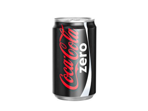 Coca Cola Zero Drink Can Sleek 200ml 03 3D Model
