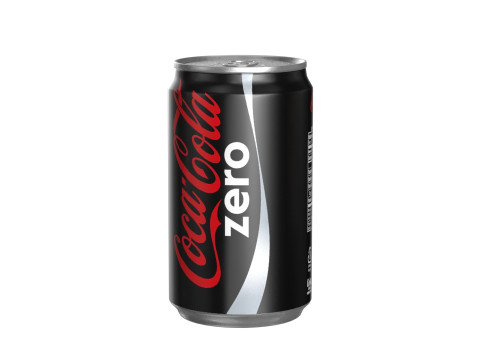 Coca Cola Zero Drink Can Sleek 200ml 03 3D-Modell