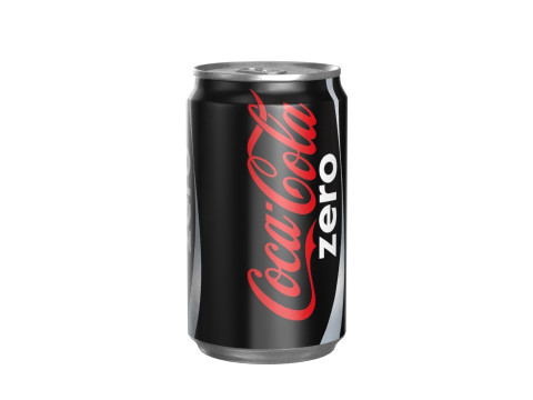 Coca Cola Zero Drink Can Sleek 200ml 03 3D-Modell