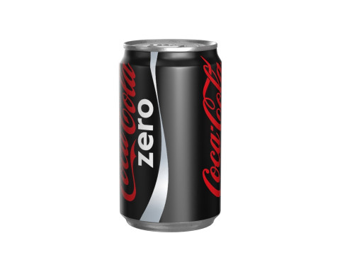 Coca Cola Zero Drink Can Sleek 200ml 03 3D-Modell