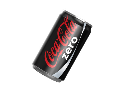 Coca Cola Zero Drink Can Sleek 200ml 03 3D-Modell