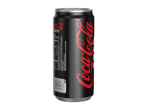 Coca Cola Zero Drink Can Sleek 250ml 04 Modèle 3D