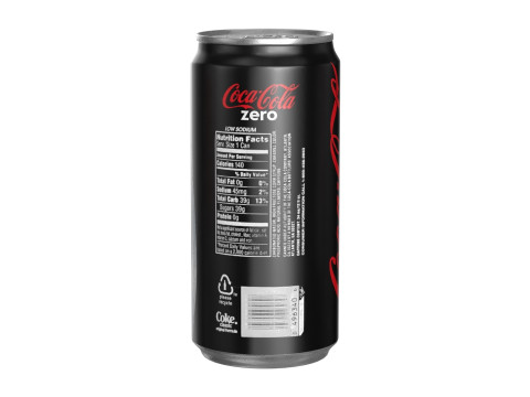 Coca Cola Zero Drink Can Sleek 250ml 04 Modèle 3D