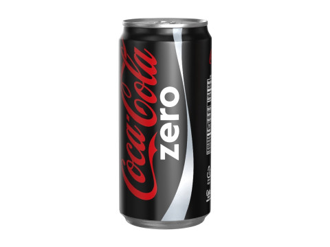Coca Cola Zero Drink Can Sleek 250ml 04 Modèle 3D