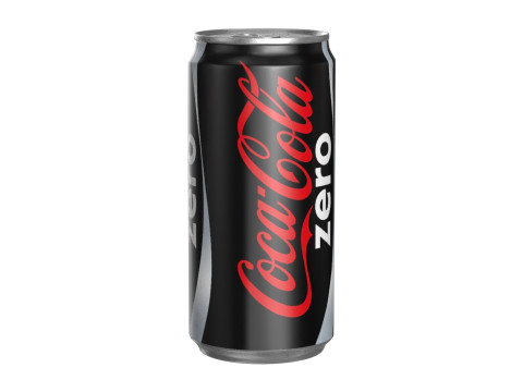 Coca Cola Zero Drink Can Sleek 250ml 04 Modèle 3D