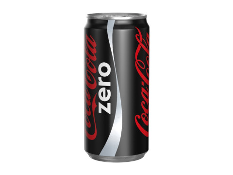 Coca Cola Zero Drink Can Sleek 250ml 04 Modèle 3D