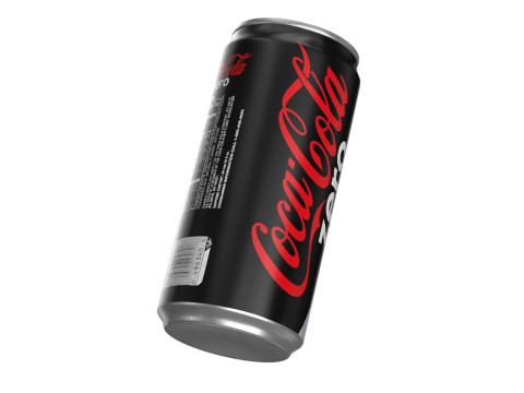 Coca Cola Zero Drink Can Sleek 250ml 04 Modèle 3D