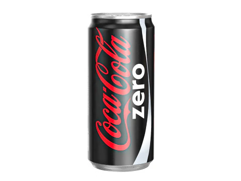 Coca Cola Zero Drink Can Sleek 270ml 05 3D Model