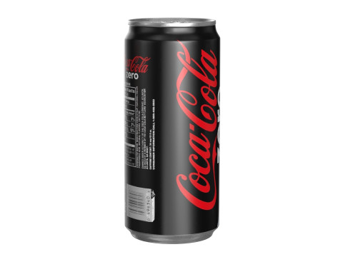Coca Cola Zero Drink Can Sleek 270ml 05 Modelo 3D