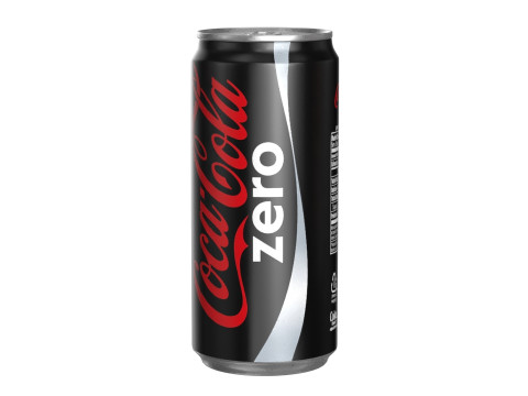 Coca Cola Zero Drink Can Sleek 270ml 05 Modelo 3D
