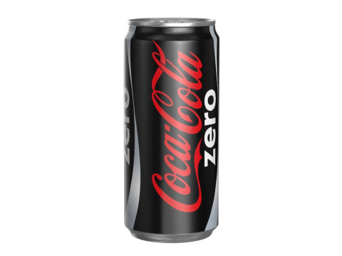 Coca Cola Zero Drink Can Sleek 270ml 05 Modelo 3D
