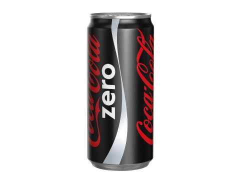 Coca Cola Zero Drink Can Sleek 270ml 05 Modelo 3D